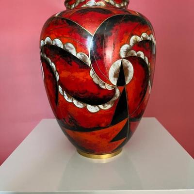 1920s Art Deco style Japanese porcelain and cloisonné vases