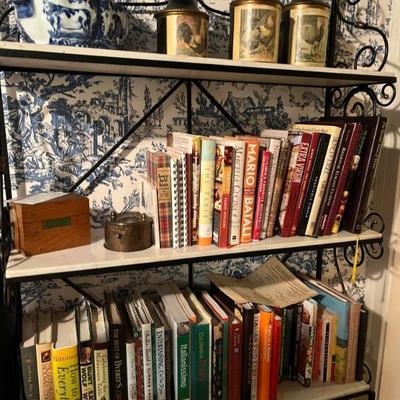 Lots of books—art books, design books, novels, biographies, cookbooks