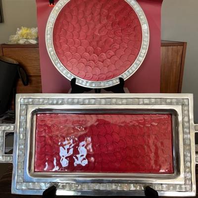Lots of serving trays, dishes, ice buckets from Julia Knight