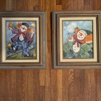 Original clown paintings