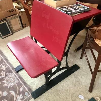 Antique school desk