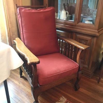 Antique recliner chair