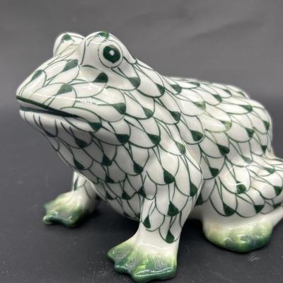 Hand Painted Frog Figurine from Andrea by Sadek