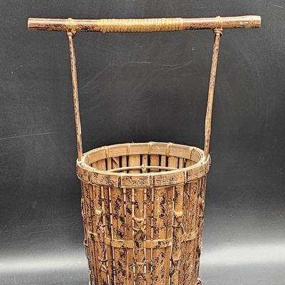 Vintage Asian Rice / Harvest Bucket
