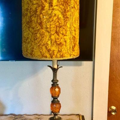 Amazing Amber Mid Century Lamp
