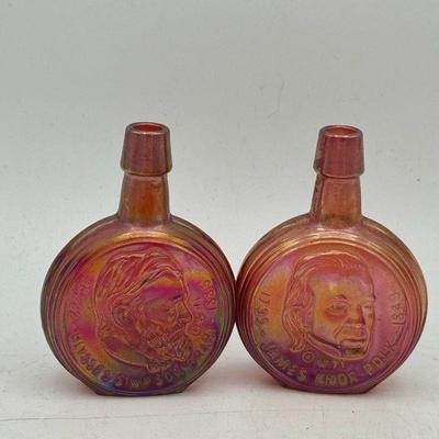 (2) Vintage Wheaton Bottles-Ulysses S. Grant & James Polk

