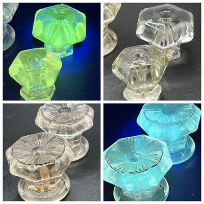 (4) UV Reactive Glass Knobs & Pulls
