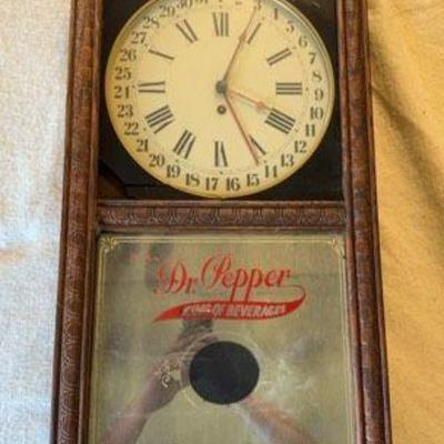 Dr Pepper Clock With Parts
