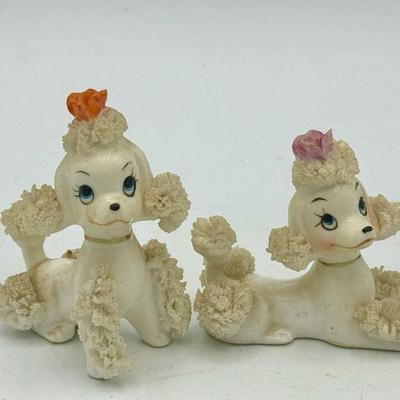 (2) MCM Poodle Figurines
