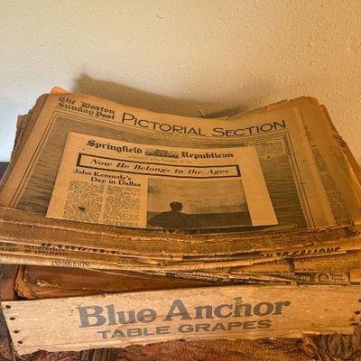 Mystery Lot Of Vintage Newspapers
