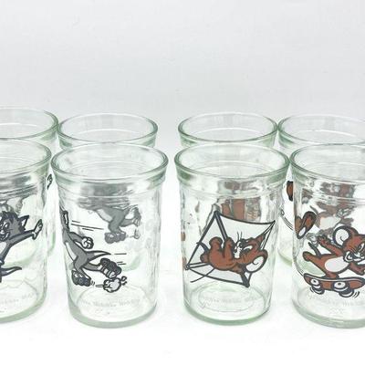  Tom & Jerry Jelly Jar Drinking Glasses