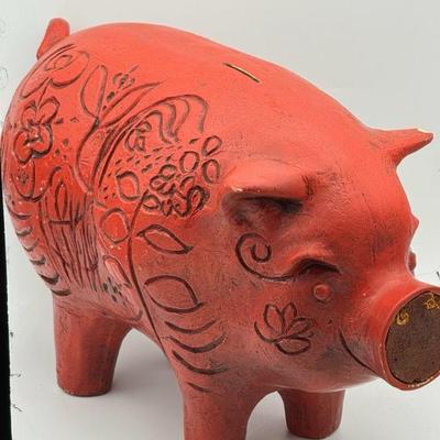 Large California Ceramic Mid Century Piggy Bank
