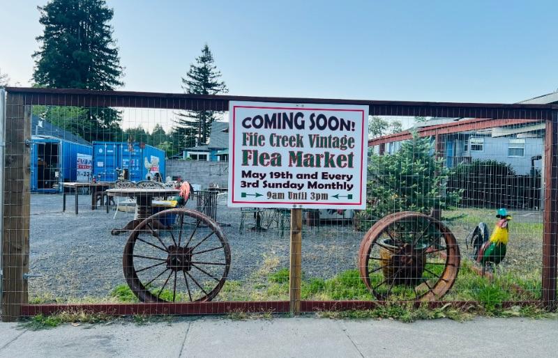 The new Fife Creek Vintage Flea Market Sunday May 19th in Guerneville