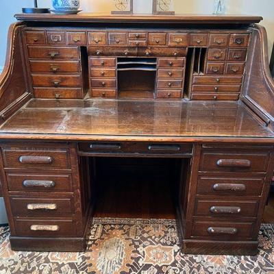 Antique roll top desk (roll top missing) 