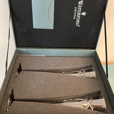 Waterford Crystal flutes in box