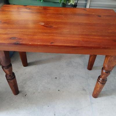 Pine display table/ desk $90.00
Measures 30 1/2 inches tall x 44 1/2 inches wide x 25 1/2 inches deep