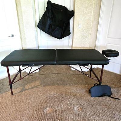 Master Brand Massage - Zephyr Lightweight Portable Massage Table in Black 1.5" Foam Cushion