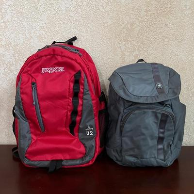 Backpacks/Daypack-Gray Anti-Theft PacSafe Daypack and Agave 32 JanSport Backpack in Red