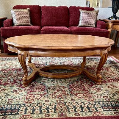 Thomasville burl wood coffee table