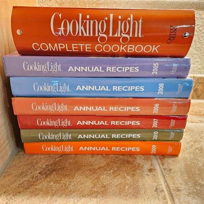  Set of Cooking Light Hardcover Cookbooks - Annual Recipes 2005 Through 2010 Plus "Complete" Cookbook 
