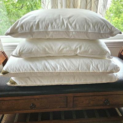 Set of Four Queen Size Pillows "Indulgence" by Isotonic and "United Feather & Down" Brands