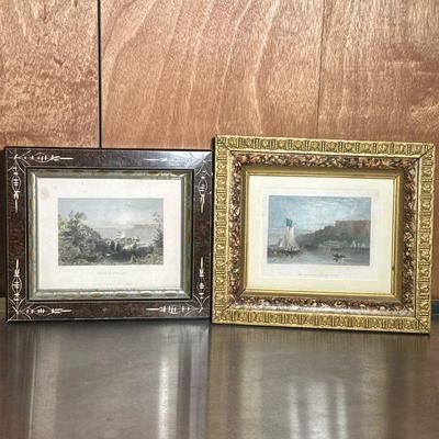 (2PC) HUDSON RIVER PRINTS | Including Village of Sing-Sing pub. by Geo. Virtue, 1837; and The Palisades - Hudson River by W. H. Bartlett...