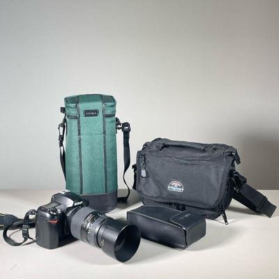 (4PC) NIKON CAMERA & OTHER EQUIPMENT | Including; Nikon D70S digital camera with ProMaster AF 70-300mm 1:4 - 5.6 LD Tele-Macro (1:2)...