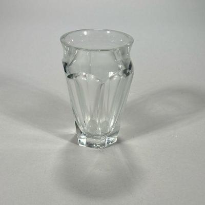 BACCARAT VASE | Small hexagonal Baccarat vase with round top. - h. 5 x dia. 3 in

