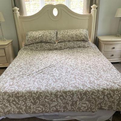 Antique White King Bed