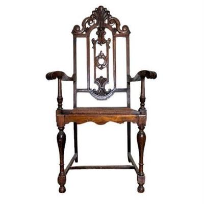 Lot 210   
Antique Victorian Carved Oak Dining Chair