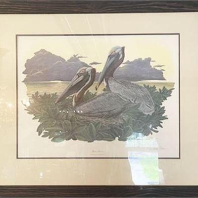 Lot 014   
Richard Sloan Signed Brown Pelican Lithograph