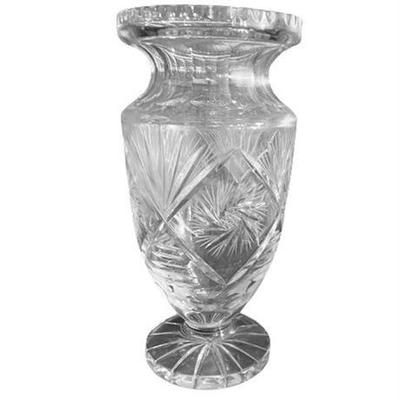 Lot 038   
Cut Crystal Collared Vase