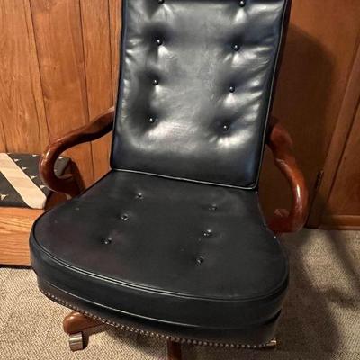 Black leather executive chair 