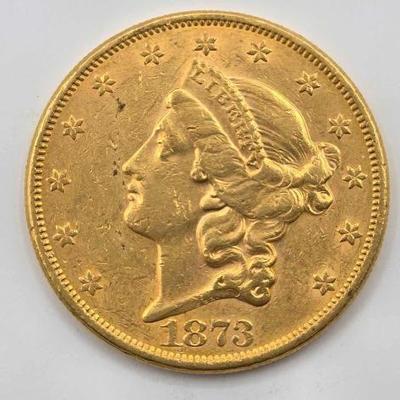 #697 • 1873 $20 Liberty Head Double Eagle Gold Coin, 1oz
