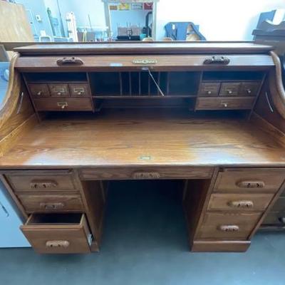 #2526 • Wooden Secretary Desk
