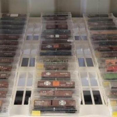 #8202 • (75) Micro Trains N - Scale Model Train Cars
