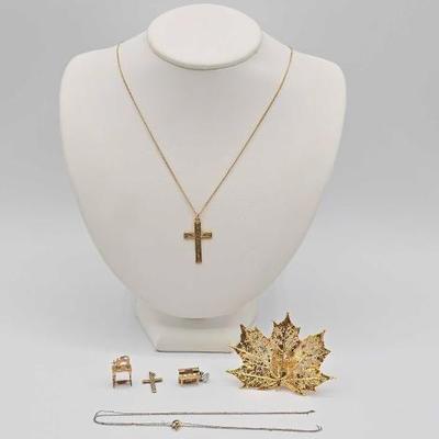 #1006 • Gold Filled/Plated Necklaces and Pendants, 16.42g
