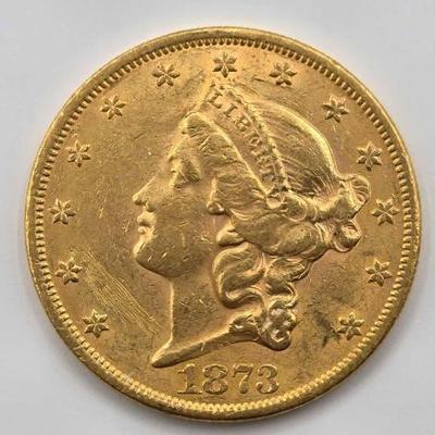 #695 • 1873 $20 Liberty Head Double Eagle Gold Coin, 1oz
