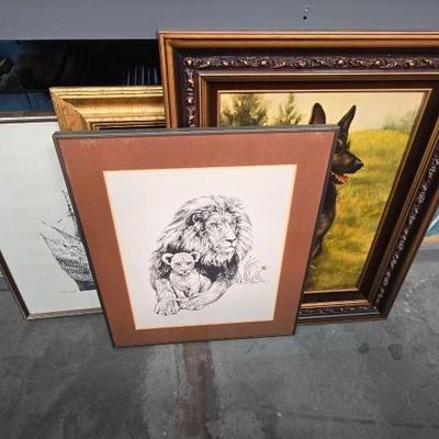 #2602 • (4) Framed Wall Art
