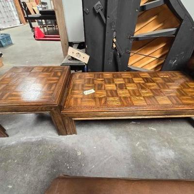 #2500 • (2) Wooden Tables
