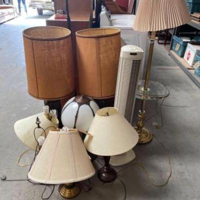 #2520 • (9) Lamps and (1) Rotating Fan
