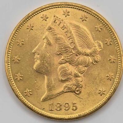 #699 • 1895 $20 Liberty Head Double Eagle Gold Coin, 1oz

