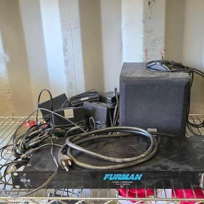 #4056 • Furman Power Conditioner and Creative Surround Sound Speakers

