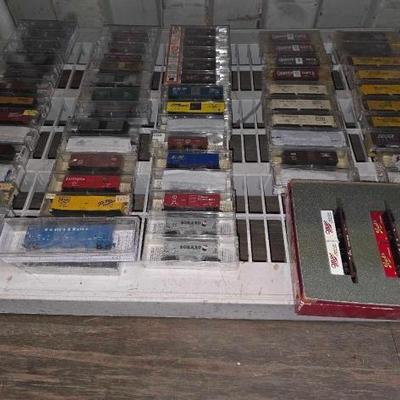 #8578 • (65) Assorted N-Scale Model Trains
