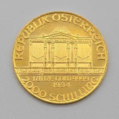 #604 • (1994) 2000 Schilling Vienna Philharmonic .999 Fine Gold Coin

