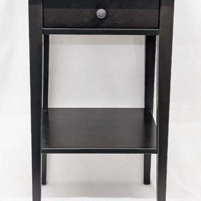 #145 • Ikea Hemnes Espresso Nightstand with Drawer, Shelf
WWW.LUX.BID