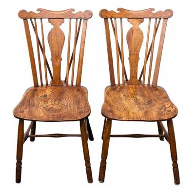 #30 • Pair c.1780 Thames Valley Windsor Fruitwood Side Chairs
WWW.LUX.BID