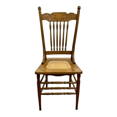 #112 • Antique Wood Chair with Cane Seat
WWW.LUX.BID
