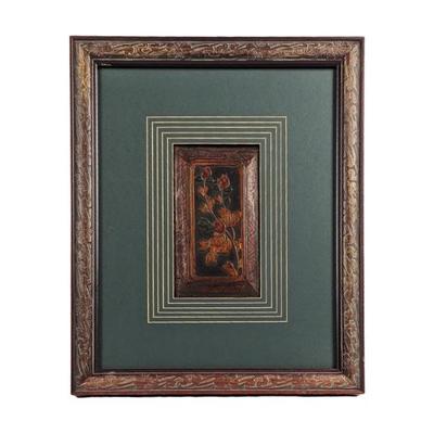 #82 • Antique Lacquered Polychrome Lotus Carved Wood Panel- Framed
WWW.LUX.BID
