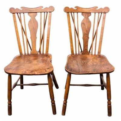 #31 • Pair c.1780 Thames Valley Windsor Fruitwood Side Chairs
WWW.LUX.BID